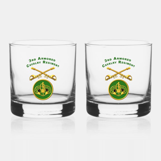 3rd Armoured Cavalry Regiment ACR Whiskey Glass (Front)