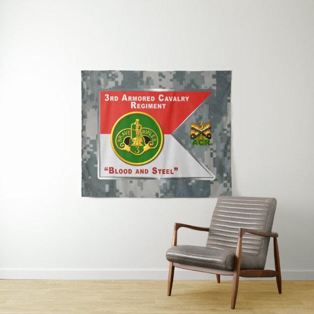 3rd Armoured Cavalry Regiment “Brave Rifles” Tapestry (In Situ (Horizontal))