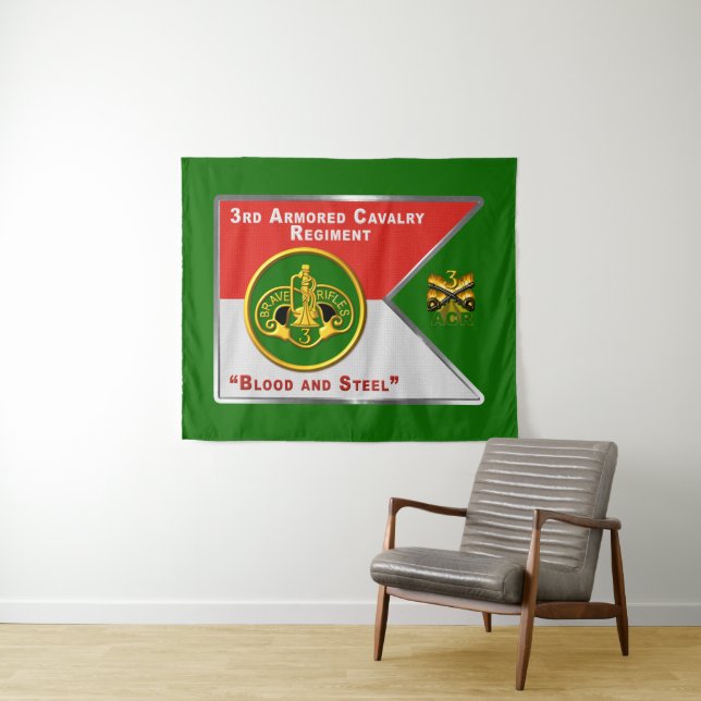 3rd Armoured Cavalry Regiment “Brave Rifles” Tapestry (In Situ (Horizontal))
