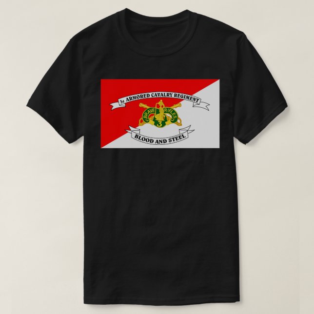 3rd Armoured cavalry Regiment Colours T-Shirt (Design Front)