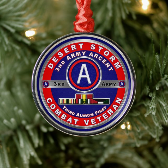 3rd Army ARCENT Desert Storm Veteran Metal Ornament (Tree)