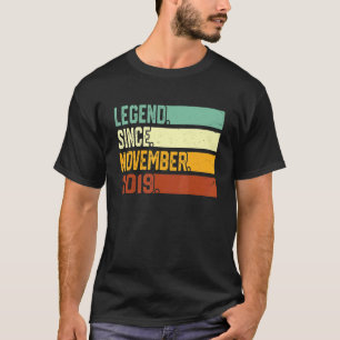 3rd Birthday 3 Year Old Legend Since November 201 T-Shirt