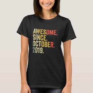 3rd Birthday  3 Years Old Awesome Since October 20 T-Shirt