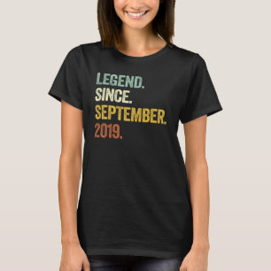 3rd Birthday  3 Years Old Legend Since September 2 T-Shirt