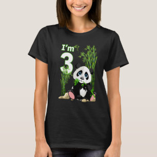 3rd Birthday 3 Years Old Party Animal Panda 6 T-Shirt