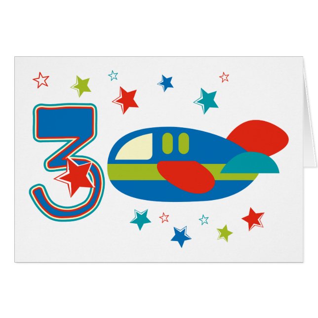 3rd Birthday Aeroplane (Front Horizontal)