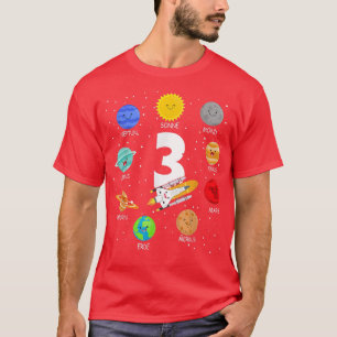 3rd Birthday Astronaut 3 Year Old Birthday Boy Spa T-Shirt