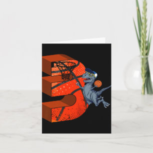 3rd Birthday Basketball Dinosaur Boy Gifts Slam Du Card