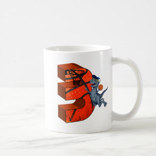 3rd Birthday Basketball Dinosaur Boy Gifts Slam Du Coffee Mug