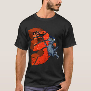 3rd Birthday Basketball Dinosaur Boy Gifts Slam Du T-Shirt