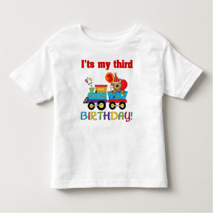 3rd birthday bear train toddler T-Shirt