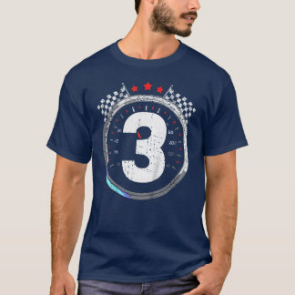 3rd Birthday Boy 3hird Race Car Birthday friends T-Shirt