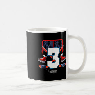3rd Birthday Boy Ice Hockey Theme 3 Year Old Party Coffee Mug