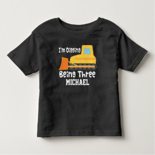 3rd Birthday Bulldozer Construction Truck T-shirt