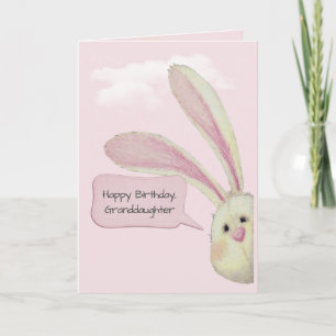 3rd Birthday Bunny on Pink Card