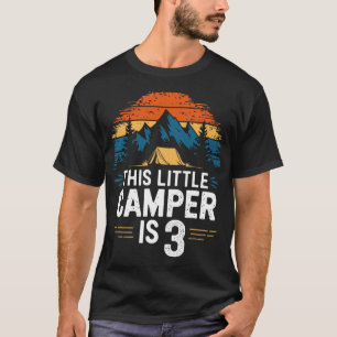 3rd Birthday Camping Shirt For 3 Year Old Kids Cam