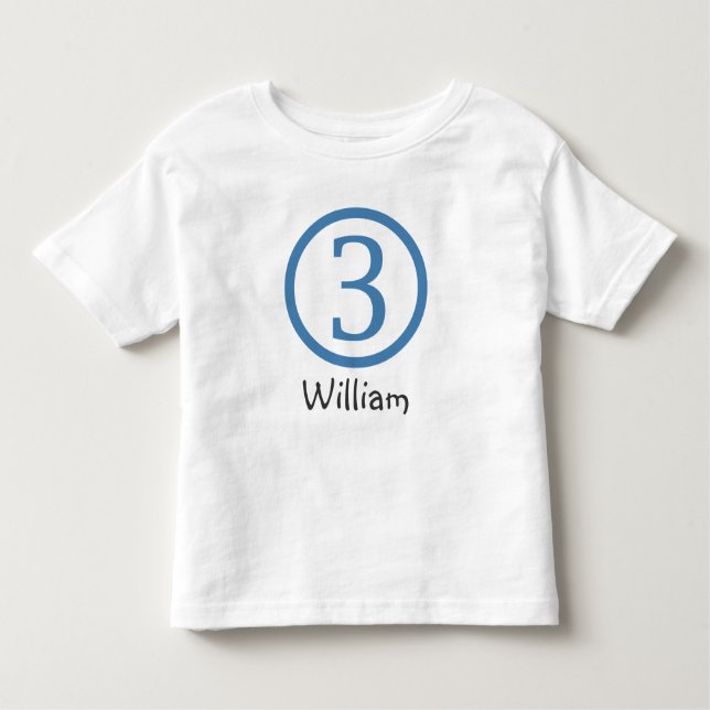 3rd Birthday Customisable T-Shirt Boy (Front)