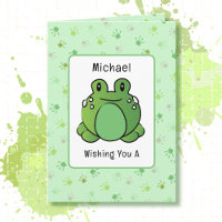 3rd Birthday Cute Frog Toad Cartoon Funny Saying