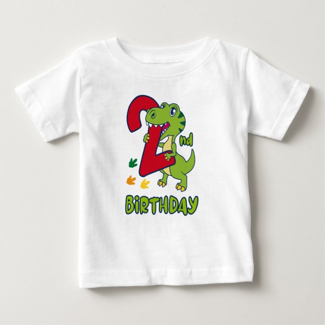 3rd birthday dinosaur  baby T-Shirt (Front)