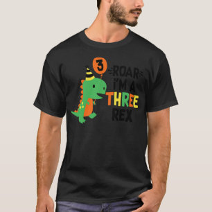 3rd Birthday Dinosaur Boys T-Rex Matching Family P T-Shirt
