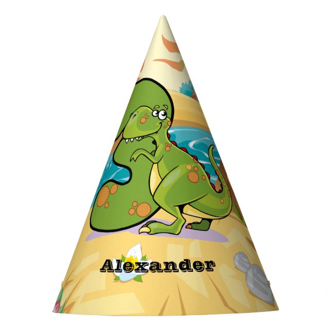 3rd Birthday Dinosaur Party Hat (Front)