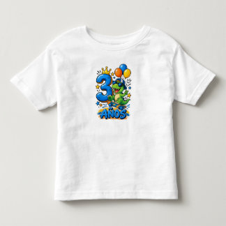 3rd Birthday Dinosaur Party — Kids T-Shirt" Toddler T-Shirt