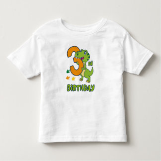 3rd birthday dinosaur  toddler T-Shirt