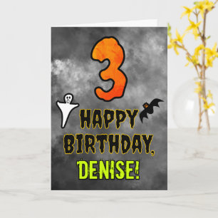 3rd Birthday: Eerie Halloween Theme + Custom Name Card