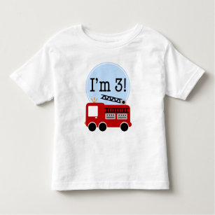 3rd Birthday Fire Truck Toddler T-Shirt