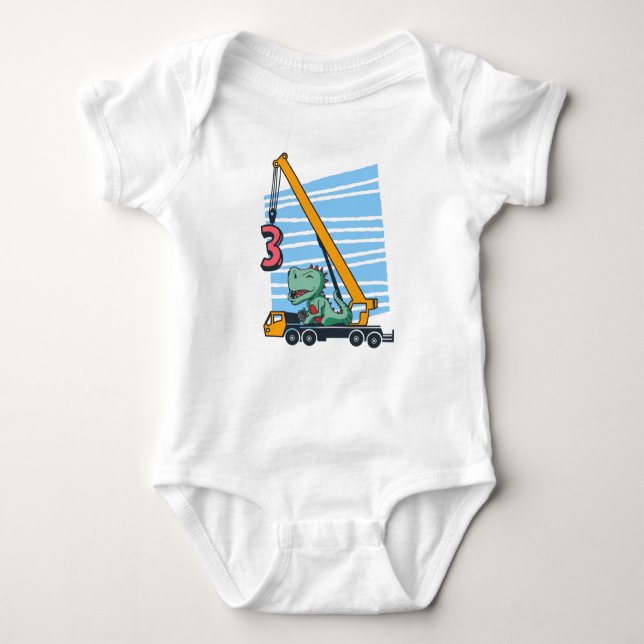 3rd Birthday for 3 year old Kids B-day Baby Bodysuit (Front)