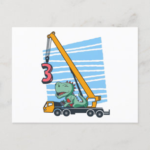 3rd Birthday for 3 year old Kids B-day Postcard