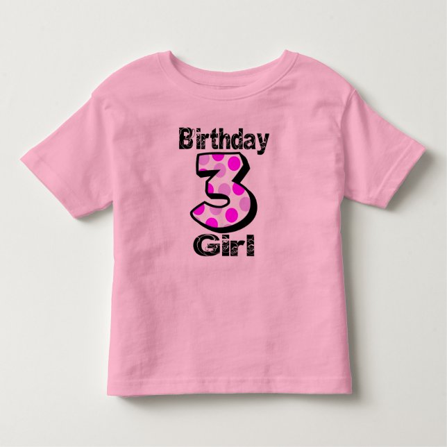 3rd Birthday Girl Shirt (Front)