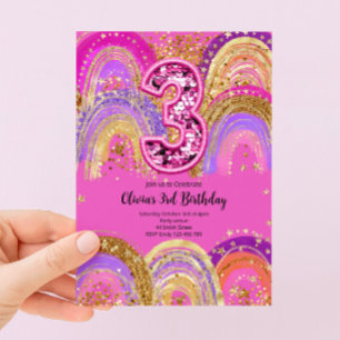 3rd Birthday Girls Invitation