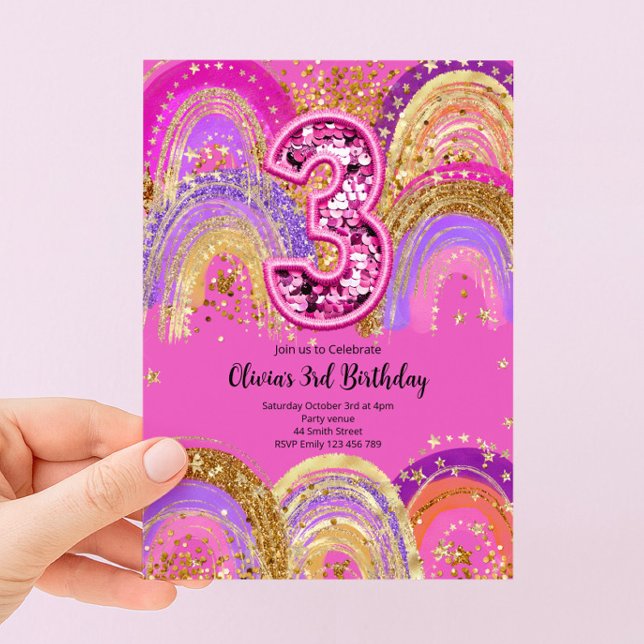 3rd Birthday Girls Invitation (Creator Uploaded)