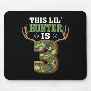 3rd Birthday Hunting Deer 3 Year Old Hunter 1 Mouse Pad