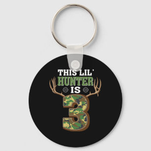 3rd Birthday Hunting Deer 3 Year Old Hunter Key Ring