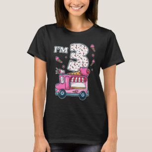 3rd Birthday Ice Cream Truck Crew I'm 3 Party Ice  T-Shirt