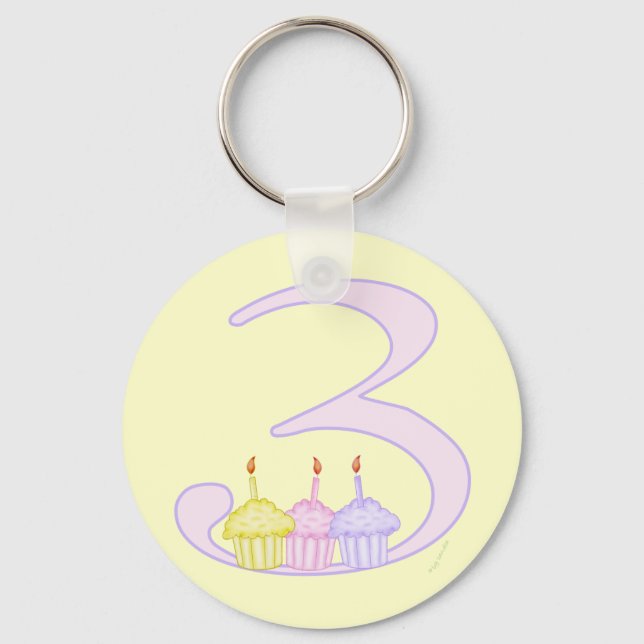 3rd Birthday Key Ring (Front)