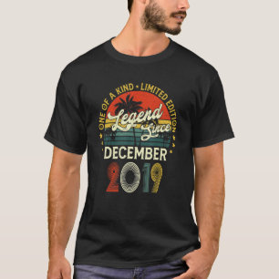 3rd Birthday Legend Since December 2019 3 Years O T-Shirt