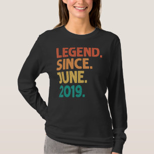 3rd Birthday Legend Since June 2019 3 Years Old Vi T-Shirt