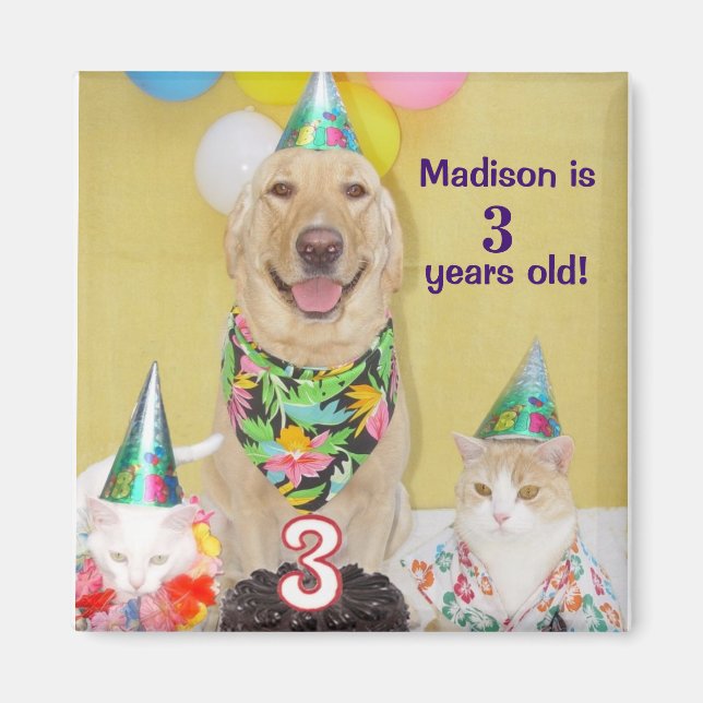 3rd Birthday Magnet (Front)