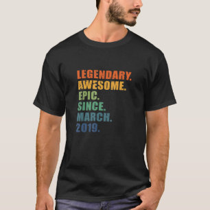 3rd Birthday March 2019 Boys Girls 3 Year Annivers T-Shirt