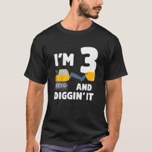 3Rd Birthday Party 3 Year Old Trucks Birthday Boy T-Shirt