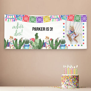 3rd Birthday Party Adios Dos Mexican Fiesta Photo Banner