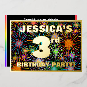 3rd Birthday Party — Fun, Colourful Fireworks Look