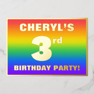 3rd Birthday Party: Fun, Colourful Rainbow Pattern