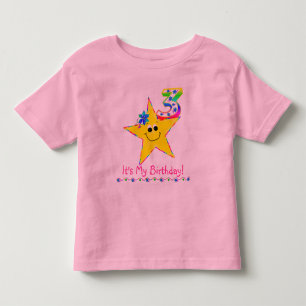 3rd Birthday Party Shirt Stars