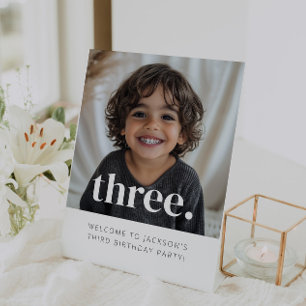 3rd Birthday Photo Welcome Sign