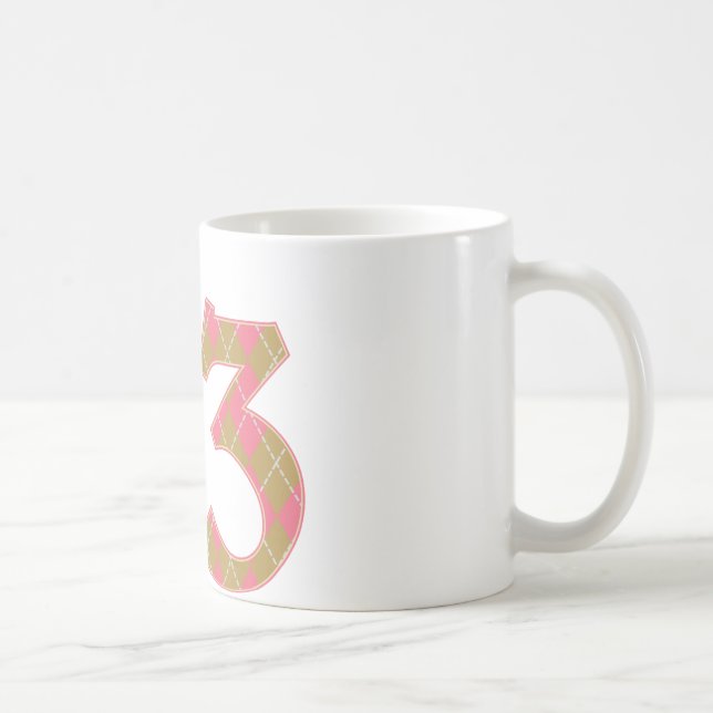 3rd Birthday Pink Giraffe Coffee Mug (Right)