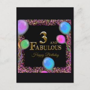 3rd Birthday Postcard